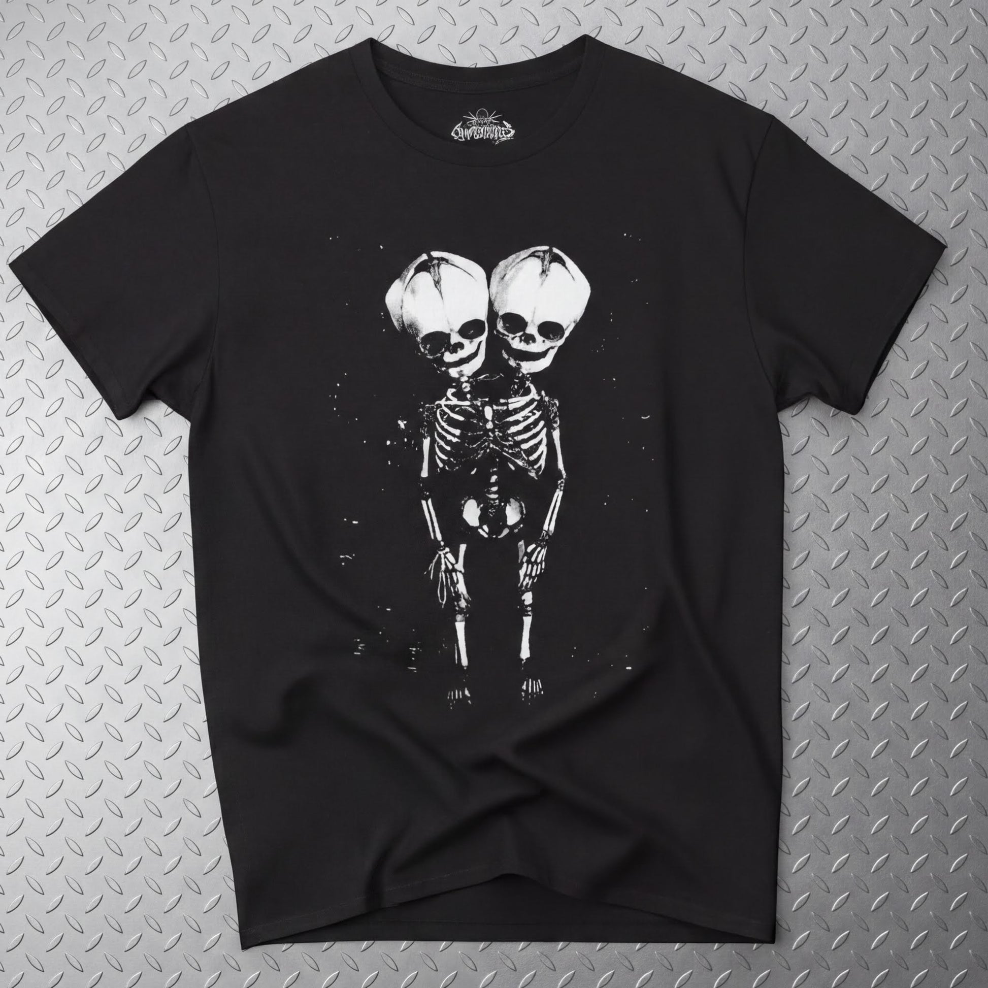 T-Shirt - 2 Headed Skeleton | Punk Goth | Skulls & Skeletons | Ladies Tee from SHIRT MONSTERS