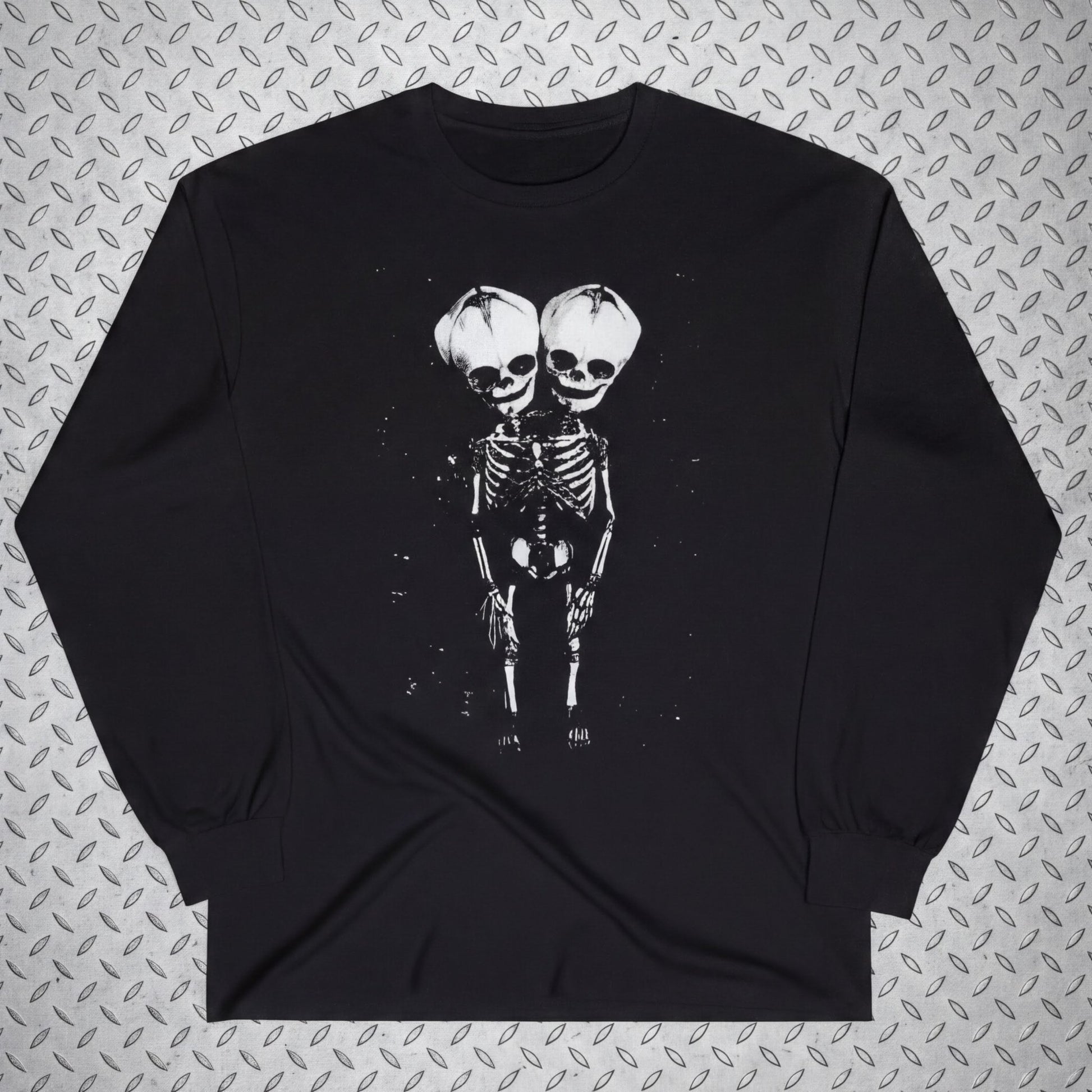 T-Shirt - 2 Headed Skeleton | Punk Goth | Skulls & Skeletons | Ladies Tee from SHIRT MONSTERS