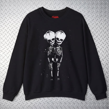 T-Shirt - 2 Headed Skeleton | Punk Goth | Skulls & Skeletons | Long Sleeve Tee from SHIRT MONSTERS