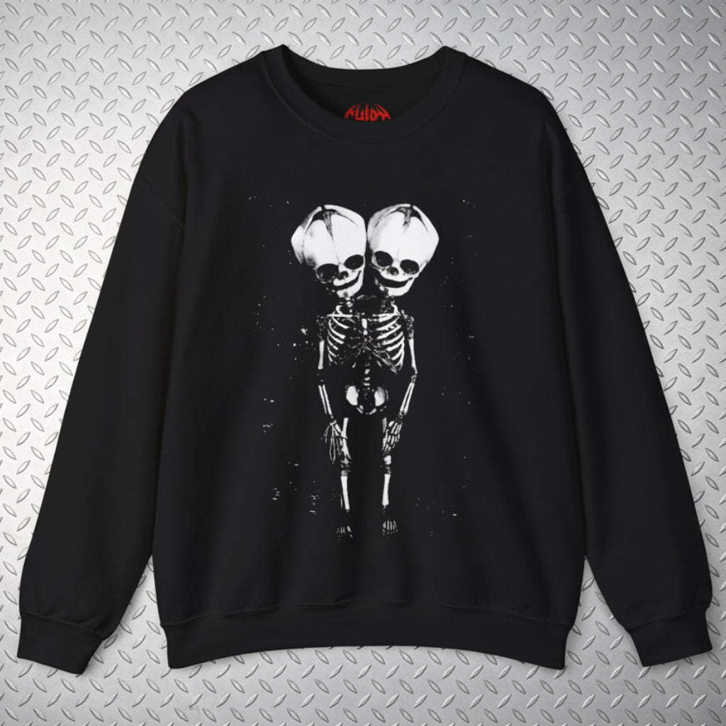 T-Shirt - 2 Headed Skeleton | Punk Goth | Skulls & Skeletons | Pullover Hoodie (2 Sided) from SHIRT MONSTERS