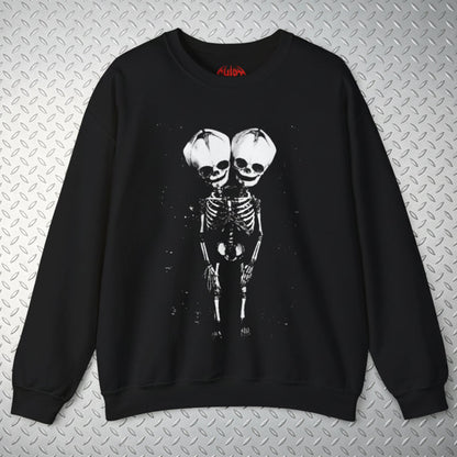 T-Shirt - 2 Headed Skeleton | Punk Goth | Skulls & Skeletons | Pullover Hoodie (2 Sided) from SHIRT MONSTERS