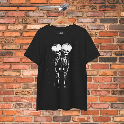 T-Shirt - 2 Headed Skeleton | Punk Goth | Skulls & Skeletons | Pullover Hoodie (2 Sided) from SHIRT MONSTERS