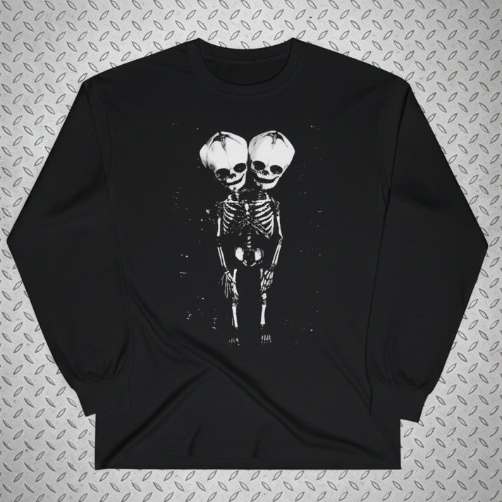 T-Shirt - 2 Headed Skeleton | Punk Goth | Skulls & Skeletons | Pullover Hoodie (2 Sided) from SHIRT MONSTERS