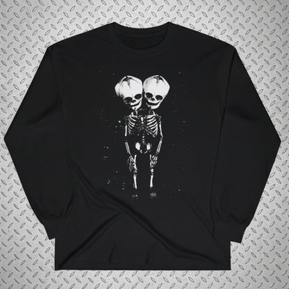 T-Shirt - 2 Headed Skeleton | Punk Goth | Skulls & Skeletons | Pullover Hoodie (2 Sided) from SHIRT MONSTERS
