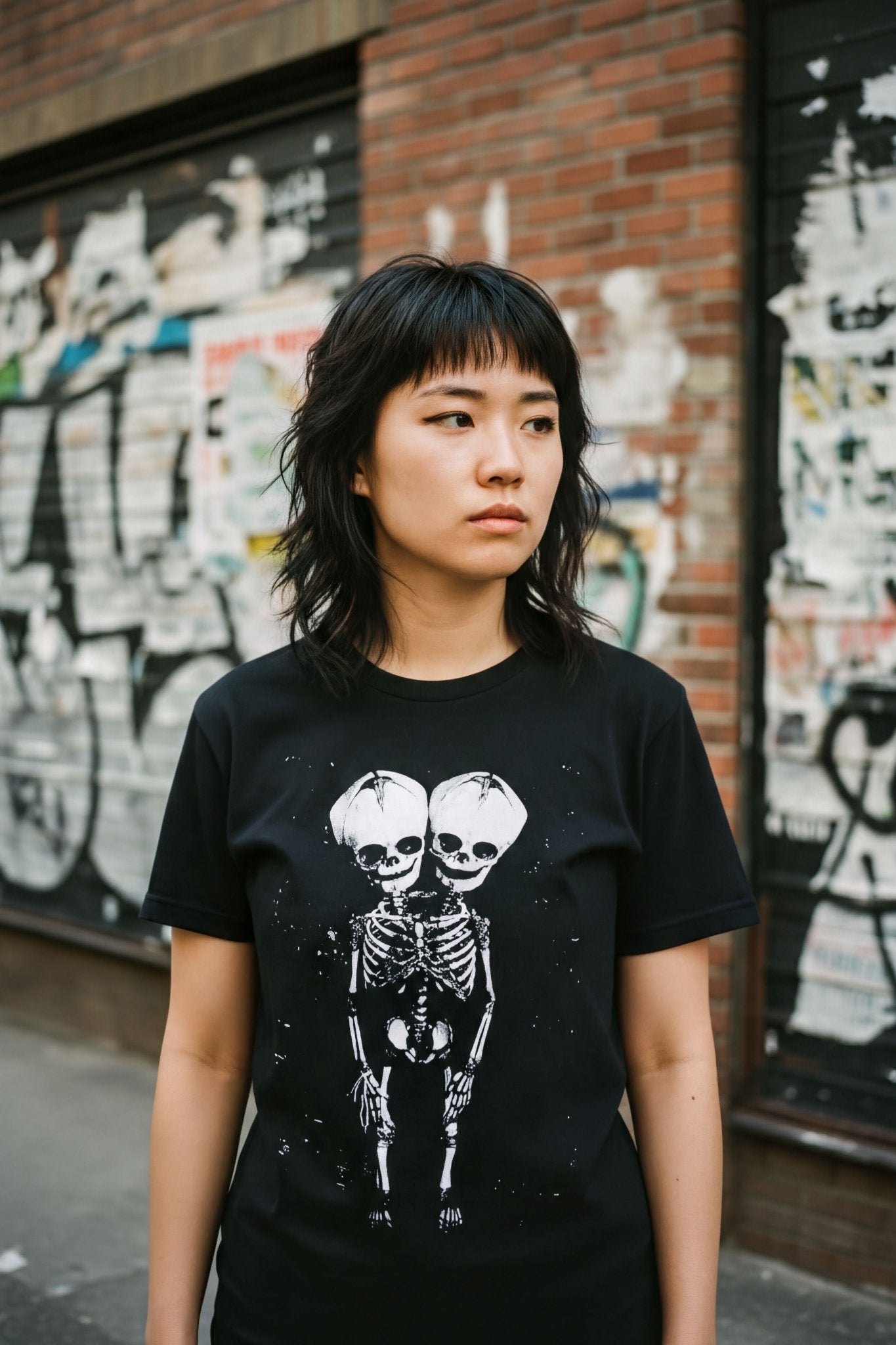 T-Shirt - 2 Headed Skeleton | Punk Goth | Skulls & Skeletons | Sweatshirt from SHIRT MONSTERS