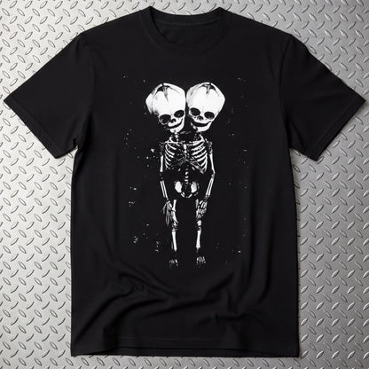 T-Shirt - 2 Headed Skeleton | Punk Goth | Skulls & Skeletons | Sweatshirt from SHIRT MONSTERS