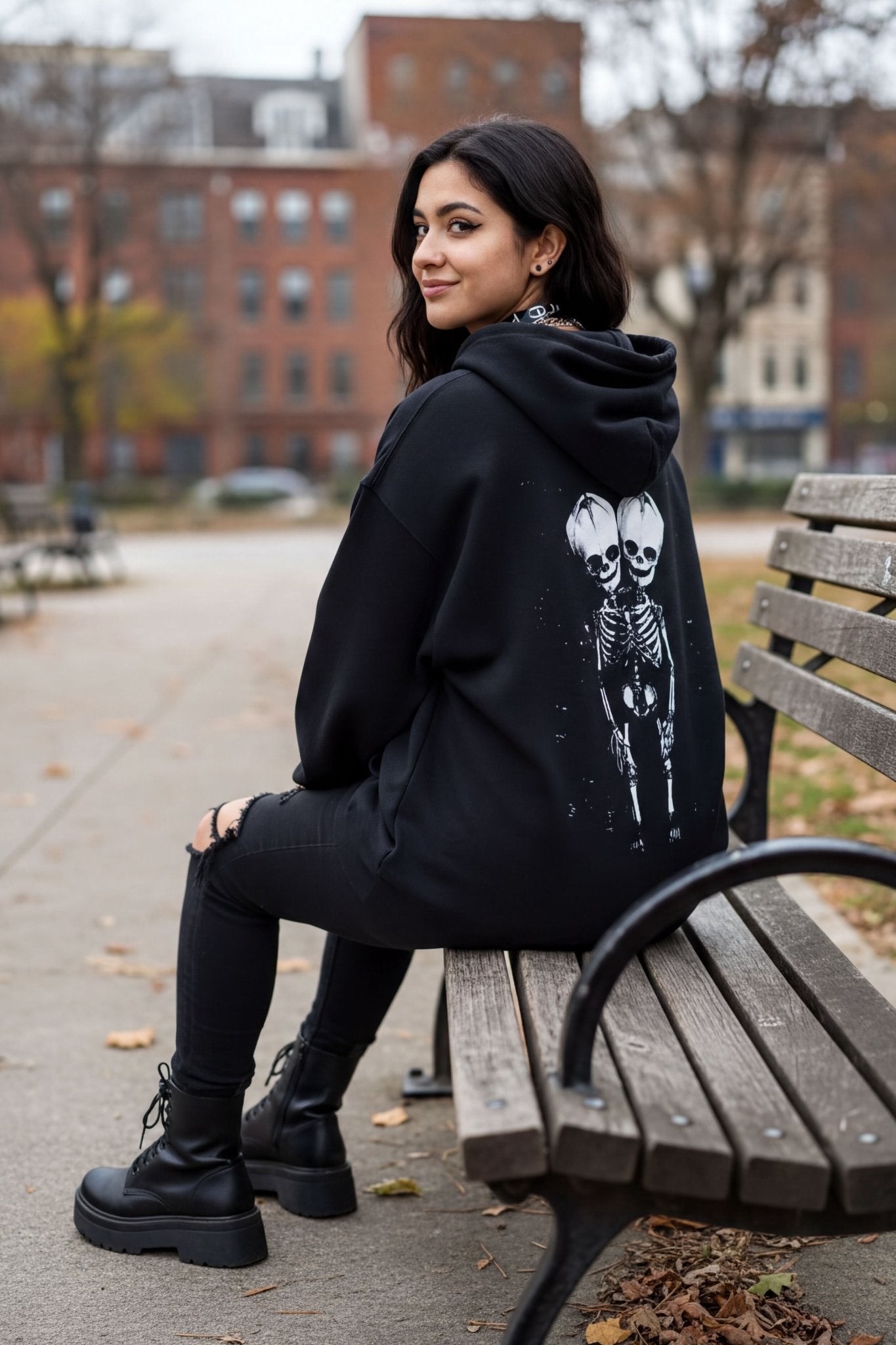 T-Shirt - 2 Headed Skeleton | Punk Goth | Skulls & Skeletons | Sweatshirt from SHIRT MONSTERS