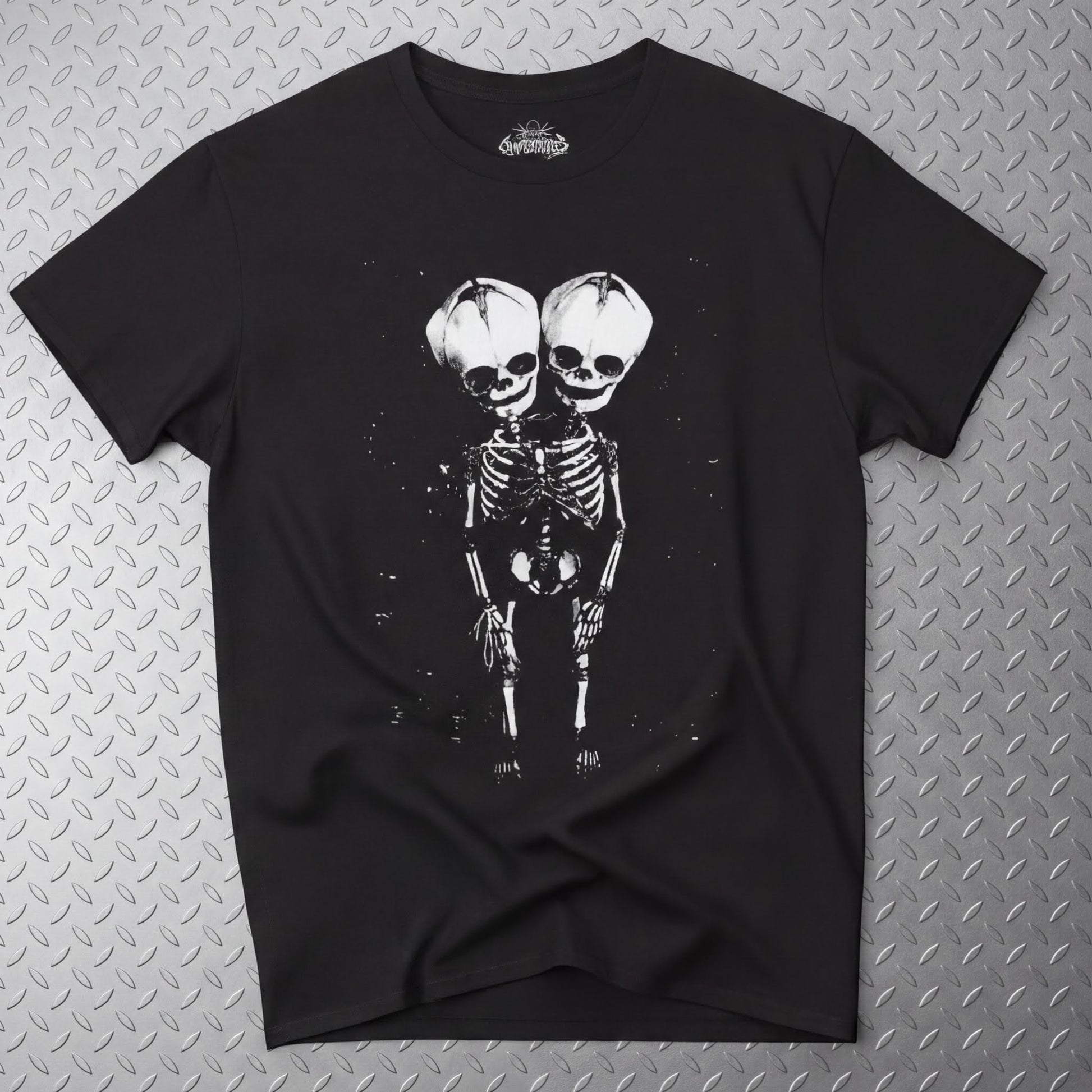 T-Shirt - 2 Headed Skeleton | Punk Goth | Skulls & Skeletons | T-Shirt from SHIRT MONSTERS