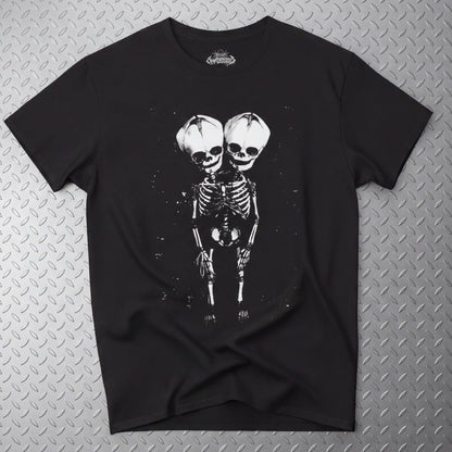 T-Shirt - 2 Headed Skeleton | Punk Goth | Skulls & Skeletons | T-Shirt from SHIRT MONSTERS