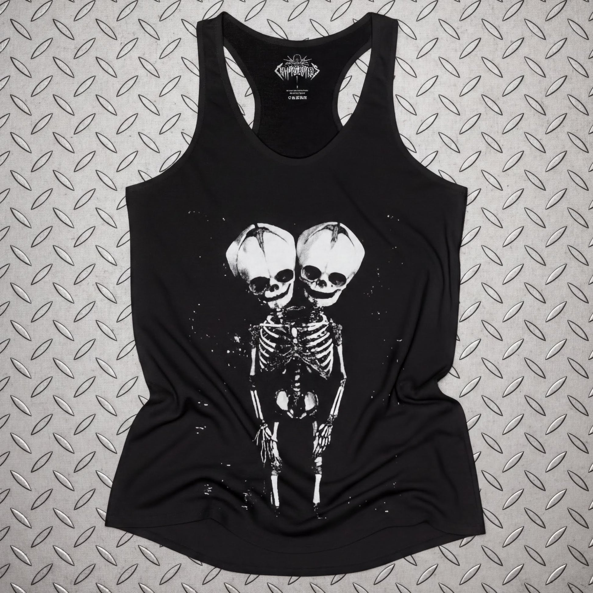 T-Shirt - 2 Headed Skeleton | Punk Goth | Skulls & Skeletons | T-Shirt from SHIRT MONSTERS