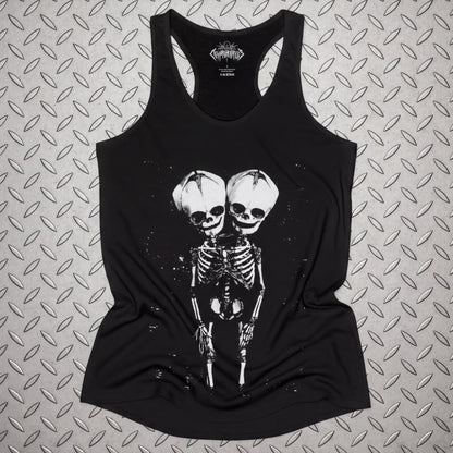 T-Shirt - 2 Headed Skeleton | Punk Goth | Skulls & Skeletons | T-Shirt from SHIRT MONSTERS