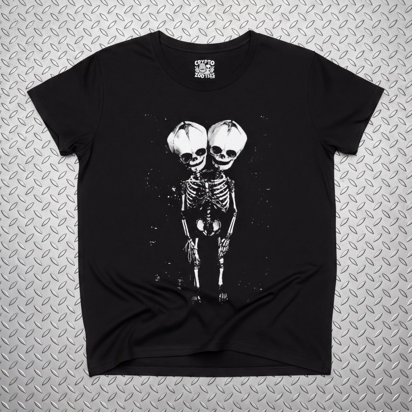 T-Shirt - 2 Headed Skeleton | Punk Goth | Skulls & Skeletons | T-Shirt from SHIRT MONSTERS