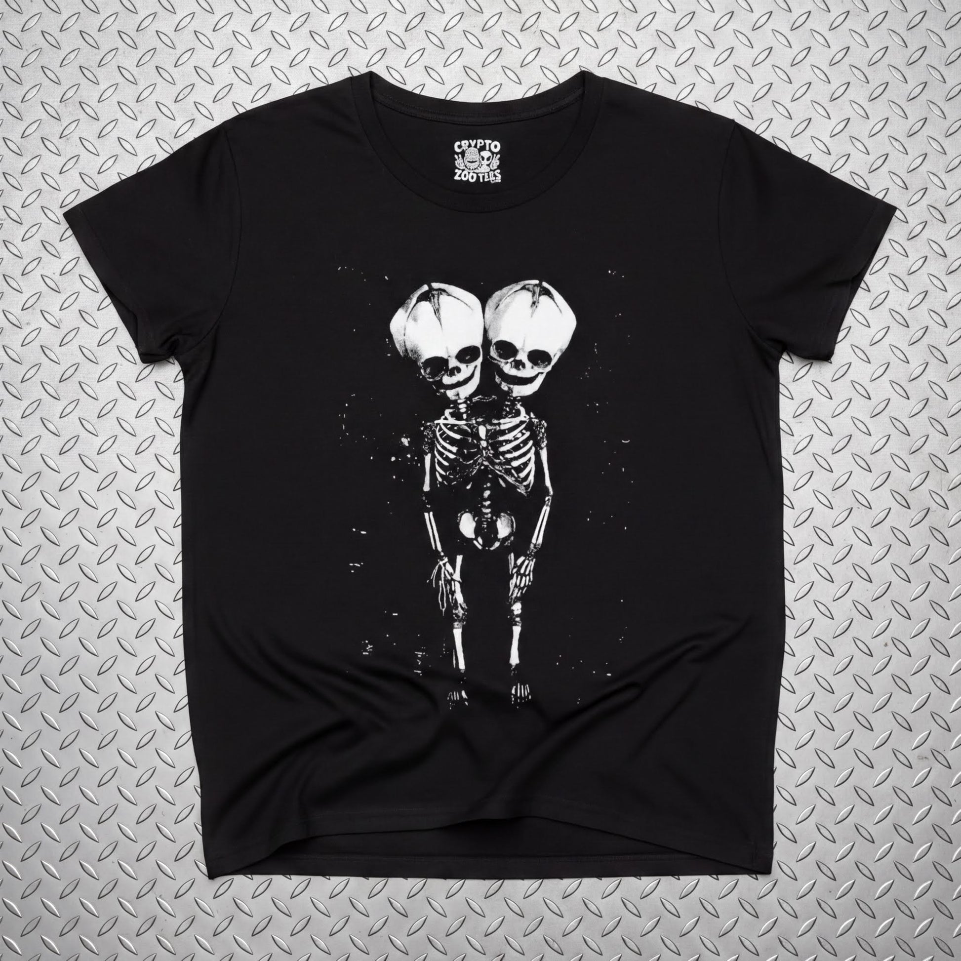T-Shirt - 2 Headed Skeleton | Punk Goth | Skulls & Skeletons | T-Shirt from SHIRT MONSTERS