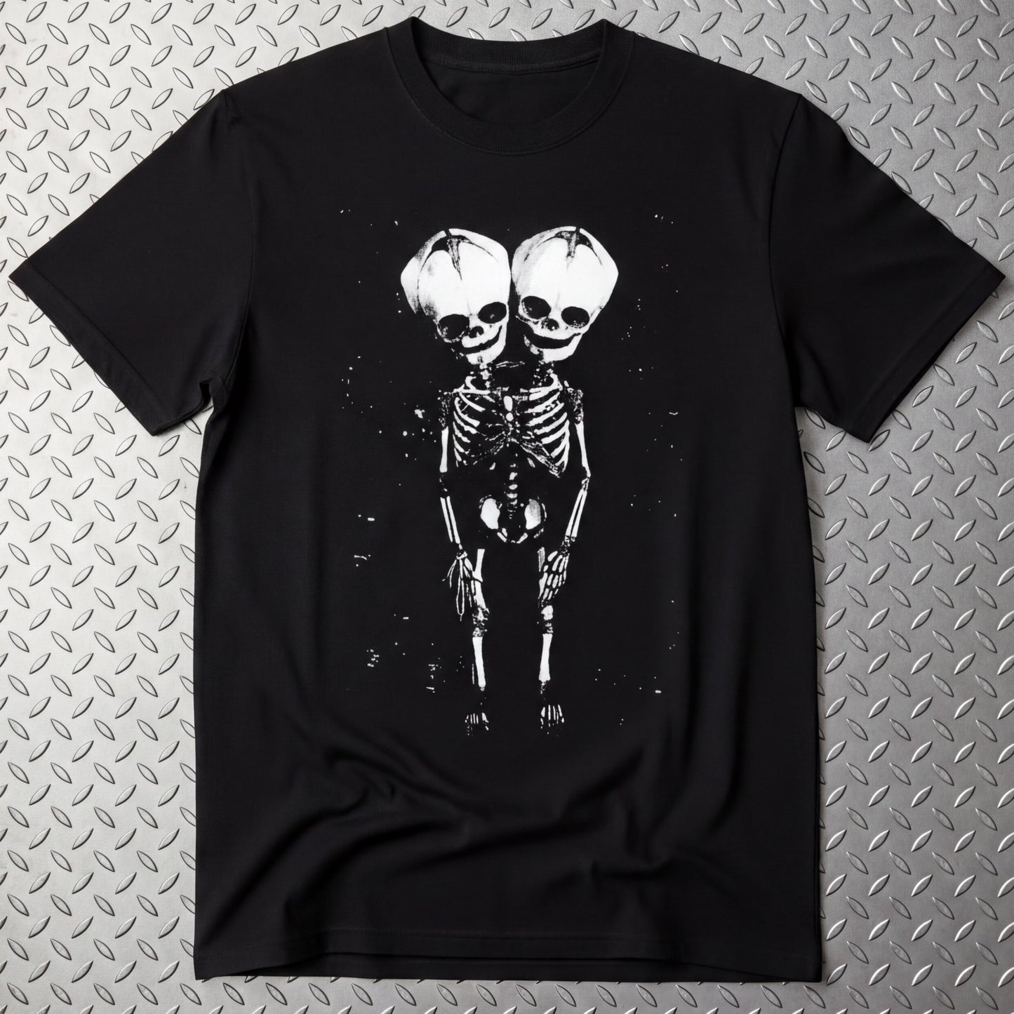 T-Shirt - 2 Headed Skeleton | Punk Goth | Skulls & Skeletons | T-Shirt from SHIRT MONSTERS