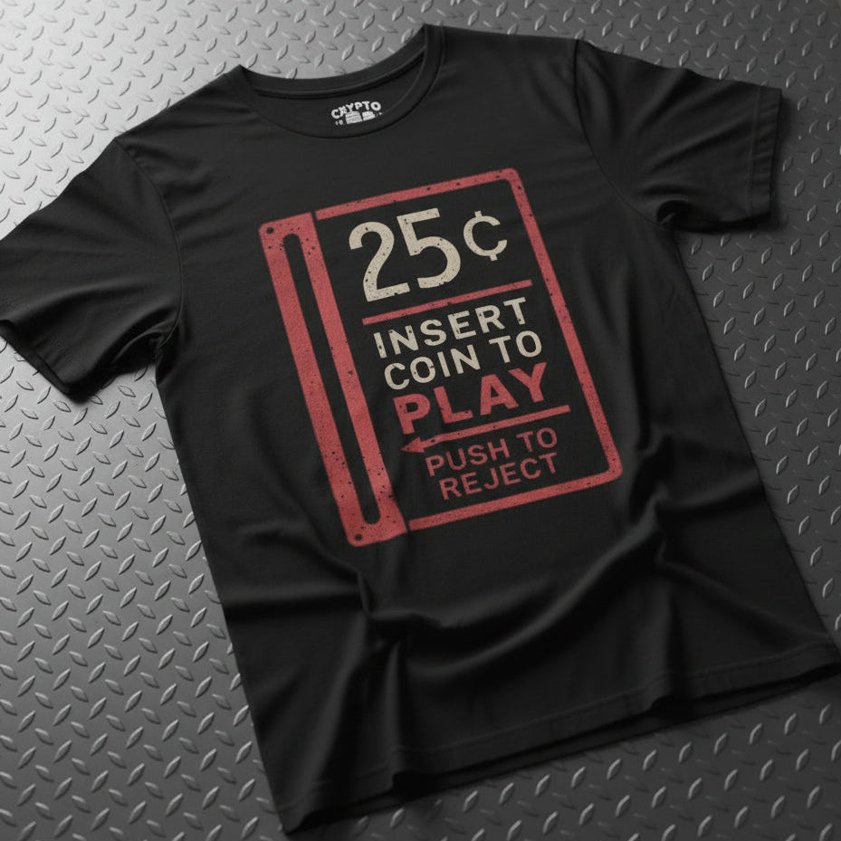 T-Shirt - 25¢ Coin Insert | Unisex T-shirt | Gamer | Retro & Vintage from Crypto Zoo Tees