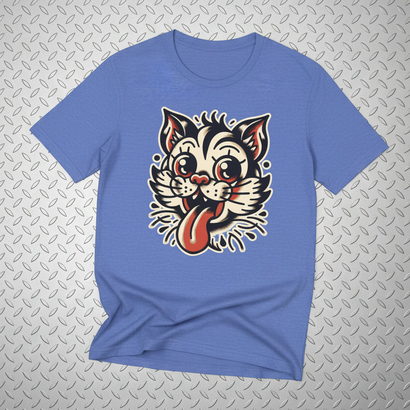 Rockabilly Cat Shirt | Cats, Retro & Vintage | Light Fitted - Unisex Bella+Canvas 3001 | Rockabilly