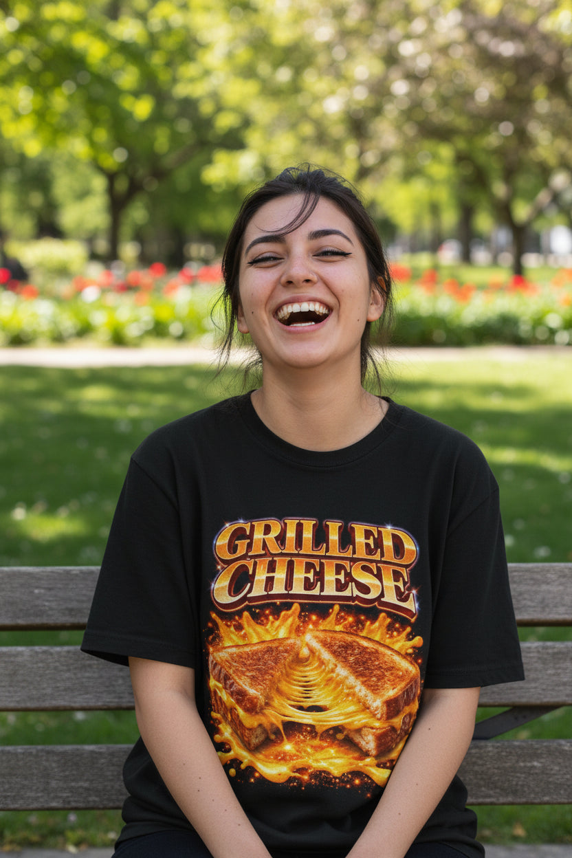 Grilled Cheese Sandwich Shirt | Unisex Heavy Cotton - Gildan 5000 | Food & Drink, Funny, Retro & Vintage