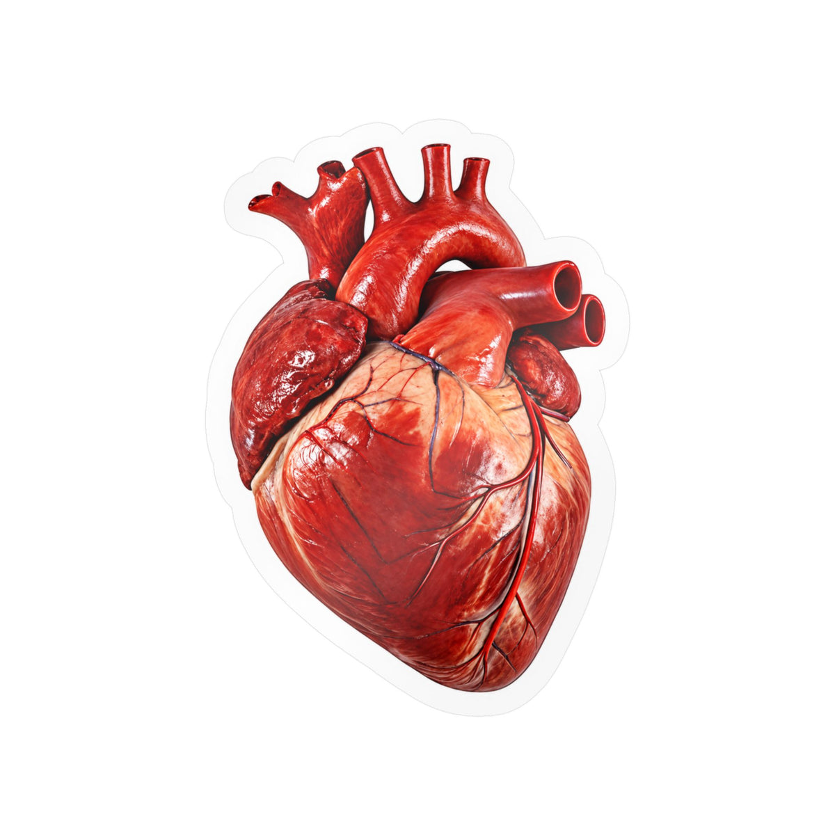 Anatomical Human Heart Sticker | 5" x 3.5" | Realistic Art