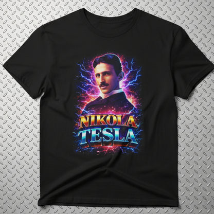 Nikola Tesla Shirt | Unisex Heavy Cotton Gildan 5000 | Retro & Vintage, Thinkers, Funny | Psychedelic