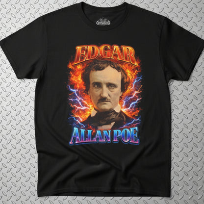 Edgar Allan Poe Funny 90s Mall Shirt | Unisex Heavy Cotton - Gildan 5000 | Books, Funny, Retro & Vintage | Goth/Gothic