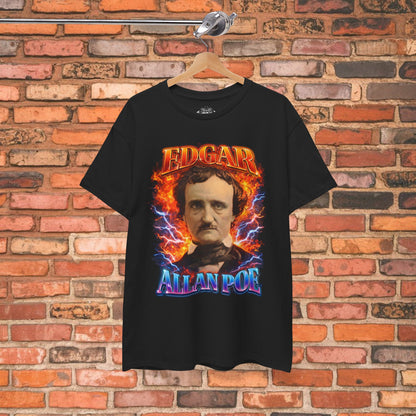Edgar Allan Poe Funny 90s Mall Shirt | Unisex Heavy Cotton - Gildan 5000 | Books, Funny, Retro & Vintage | Goth/Gothic