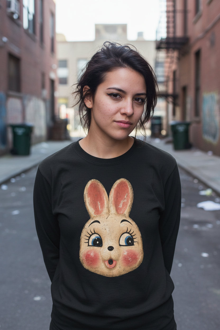 Vintage Bunny Mask Shirt | Halloween | Goth/Gothic | T-Shirt