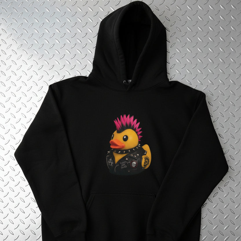 Punk Rubber Duck Shirt | Unisex Pullover Hoodie - Gildan | Animals, Funny | Punk