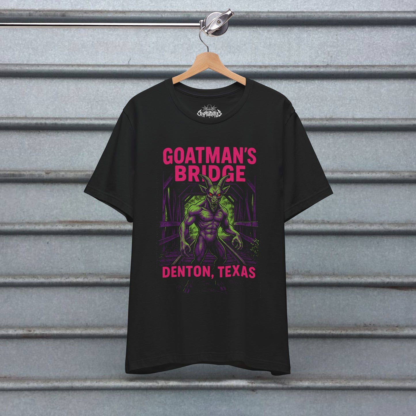 Goatmans Bridge Shirt | Light Fitted - Unisex Bella+Canvas 3001 | Cryptids, Ghosts & Paranormal | Goth/Gothic