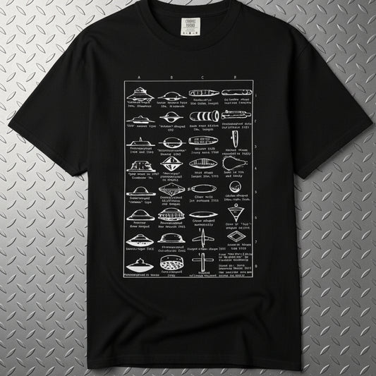 Types of UFOs Shirt | Comfort Colors 1717 | Alien & UFO | Retro & Vintage