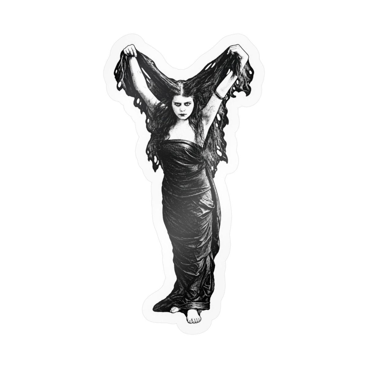 Theda Bara Vampire Sticker | 5.75" x 3" | Gothic Cinema