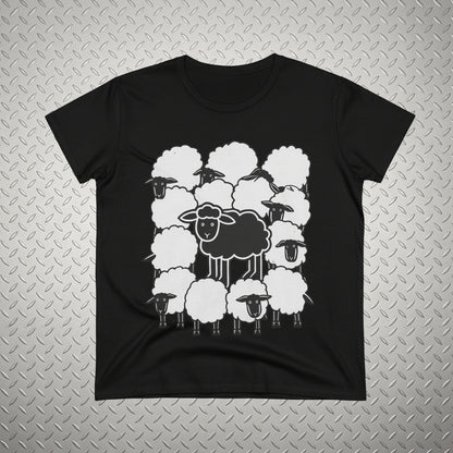 Black Sheep Shirt | Animals, Funny, Punk, Goth | Ladies Tee