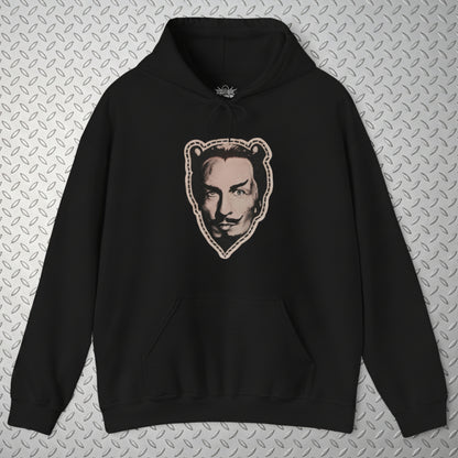 Vincent Price Cut Out Mask Shirt | Unisex Pullover Hoodie - Gildan | Horror, Halloween | Goth/Gothic