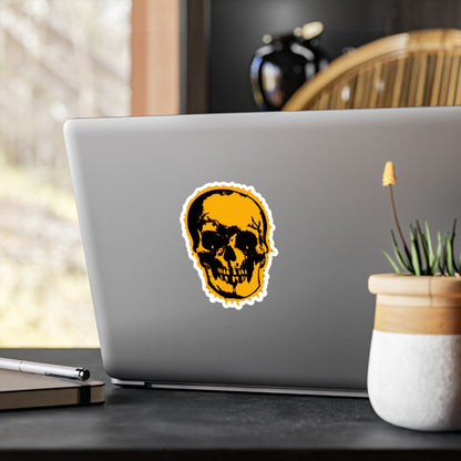 Orange Skull Sticker | Glossy Kiss Cut | Skulls & Skeletons | Punk