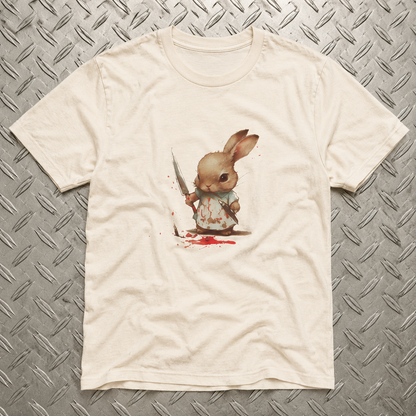 Cute Killer Bunny Tee | Animals, Funny | Punk | Fitted Tee