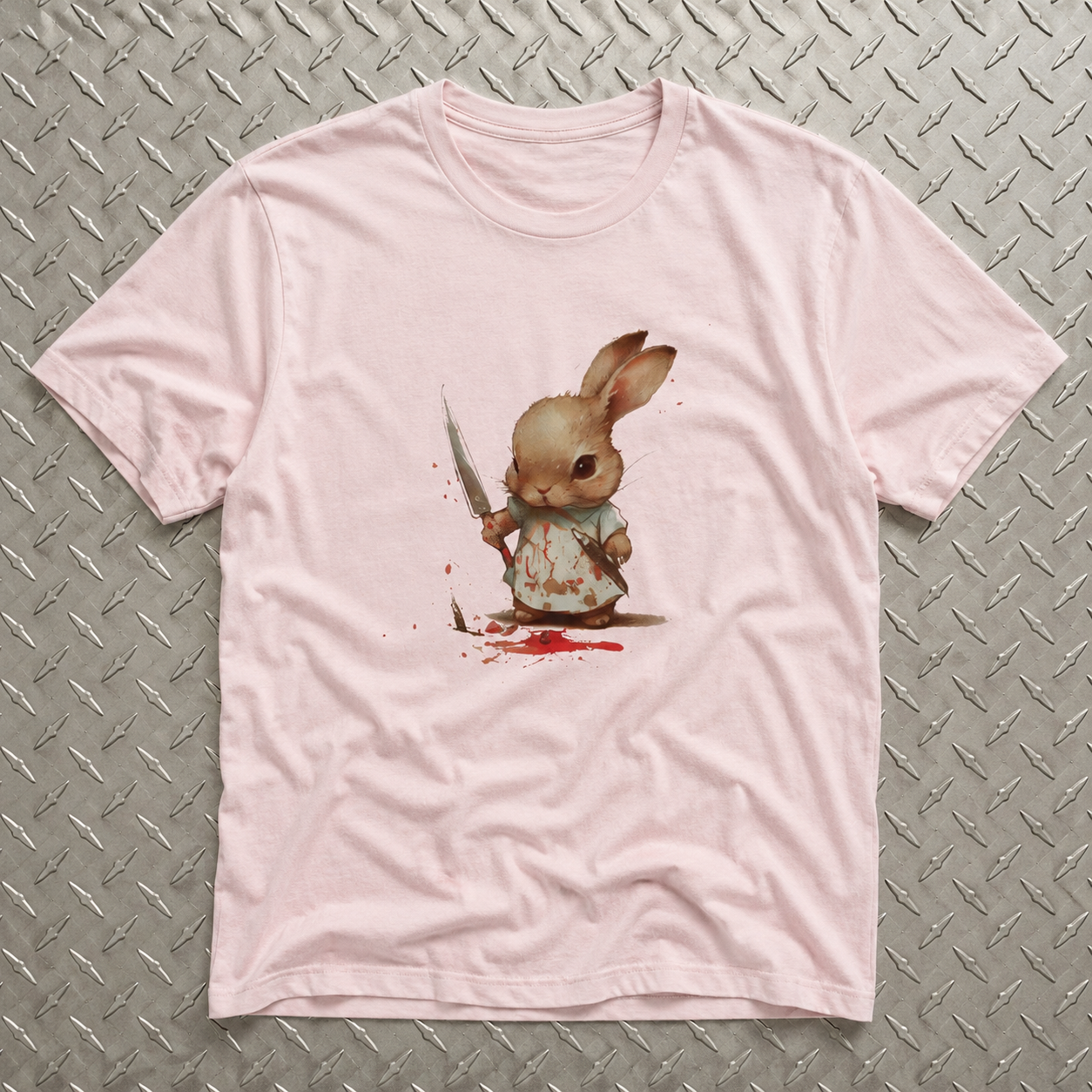 Cute Killer Bunny Tee | Animals, Funny | Punk | Fitted Tee