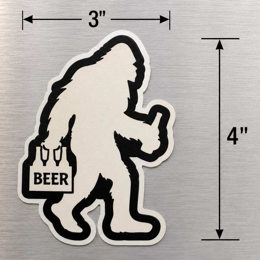 Bigfoot Beer Sticker | Bigfoot | Funny | Retro & Vintage