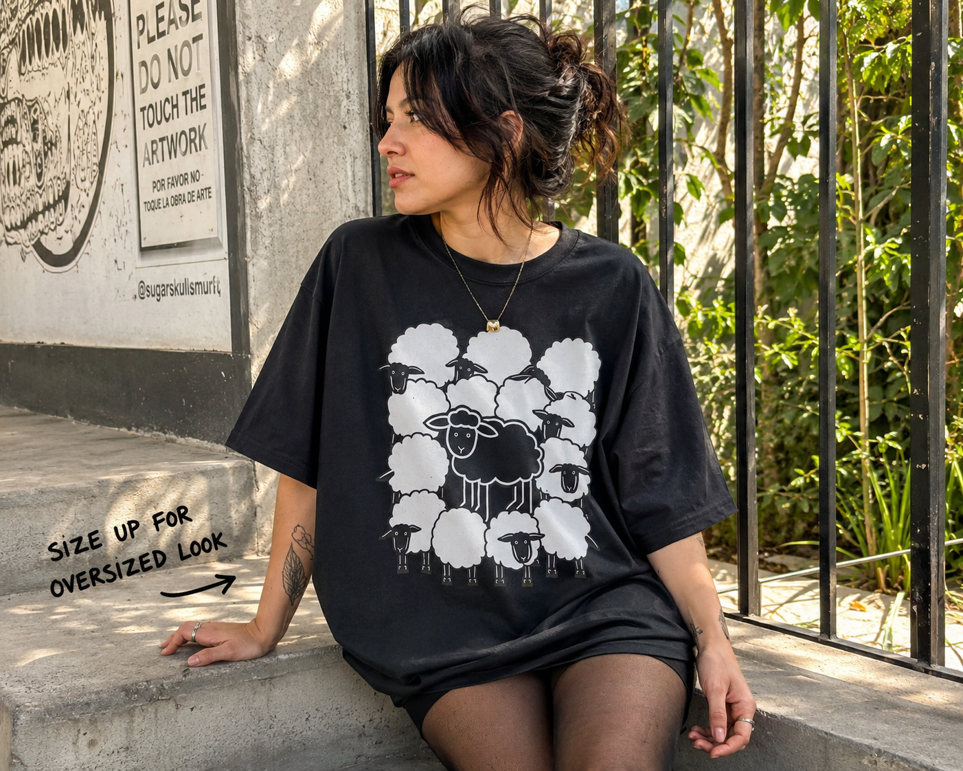 Black Sheep Shirt | Animals, Funny, Punk, Goth | Ladies Tee