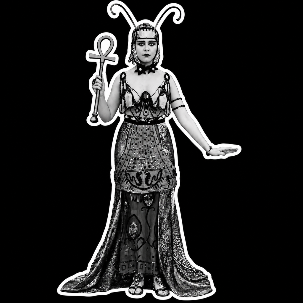 Theda Bara Cleopatra Sticker | 5.5" x 3.35" | Gothic Cinema