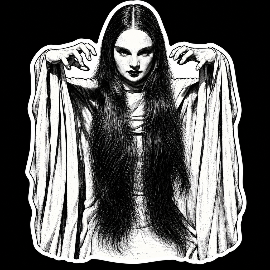 Luna Vampire Sticker | 4.5" x 3.7" | Mark of the Vampire