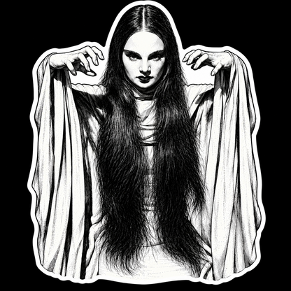Luna Vampire Sticker | 4.5" x 3.7" | Mark of the Vampire