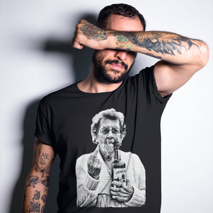 Granny Whisky Middle Finger Gildan 5000 Model View