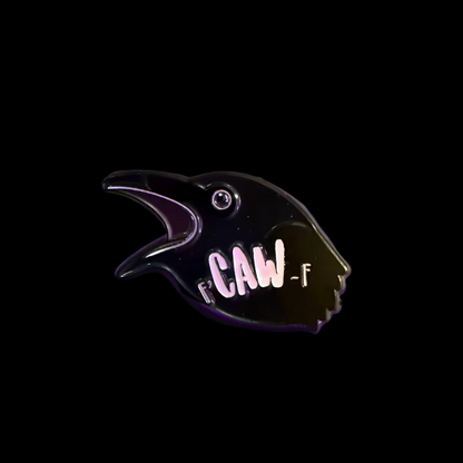 Crow Caw Pinback Button | Pinback Button | Birds, Goth/Gothic | Dark Aesthetic