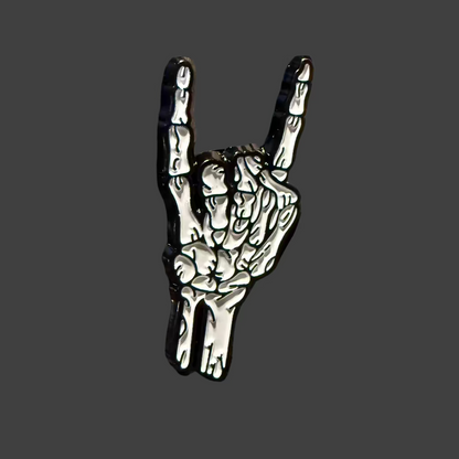 Metal Skeleton Fingers Pinback Button | Pinback Button | Skulls & Skeletons | Metal | Goth/Gothic