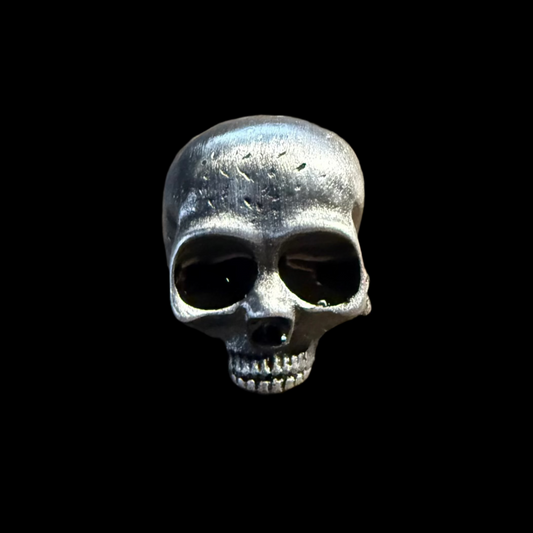 Metal Skull 3D Pinback Button | Pinback Button | Skulls & Skeletons | Metal | Goth/Gothic