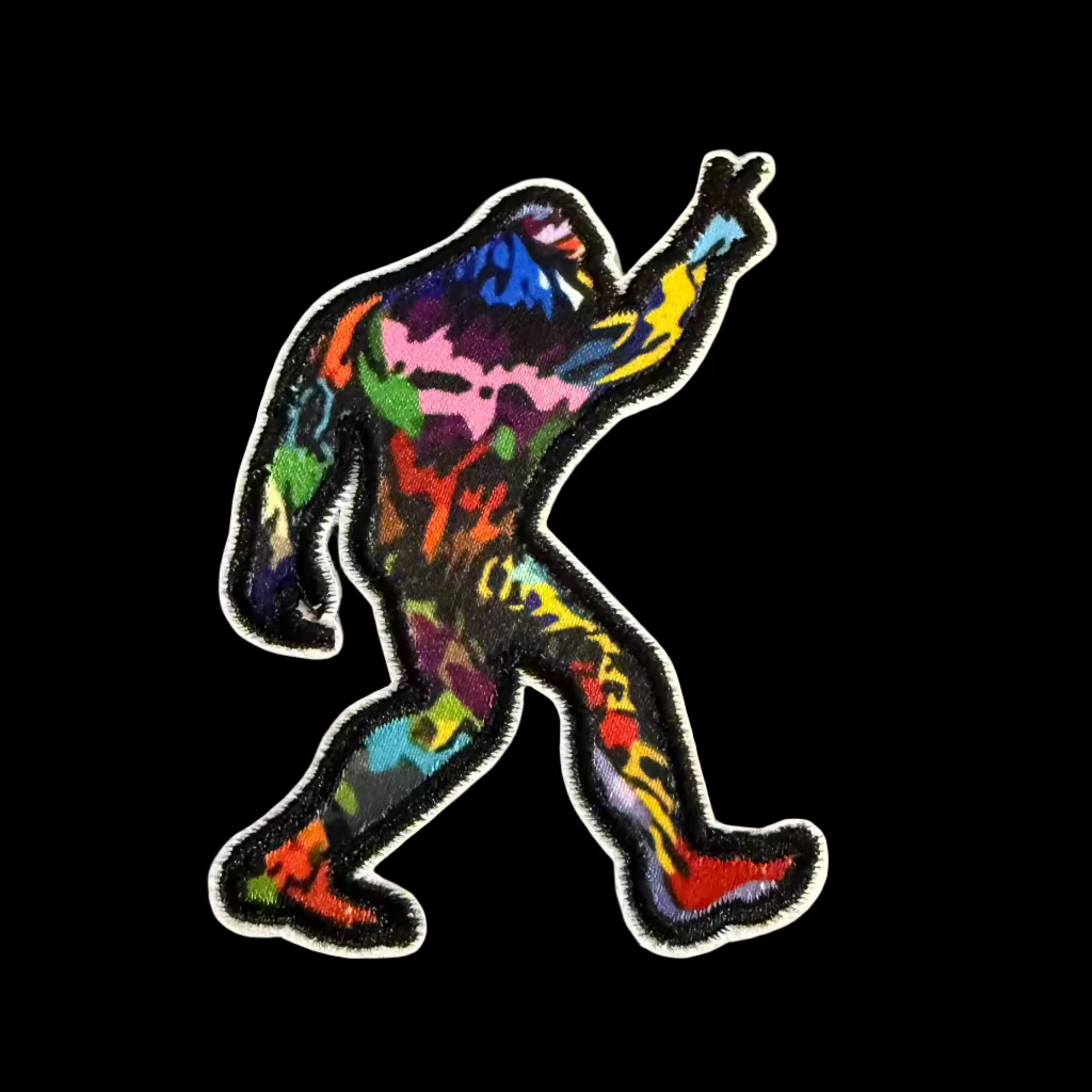 Psychedelic Peace Bigfoot Embroidered Patch | Patch | Cryptids, Funny | Psychedelic, Retro & Vintage