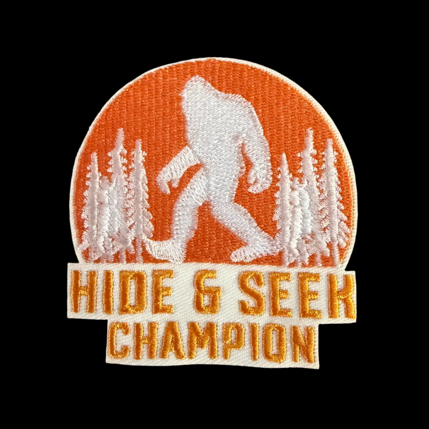 Bigfoot Hide & Seek Champion Embroidered Patch | Patch | Cryptids, Funny | Retro & Vintage