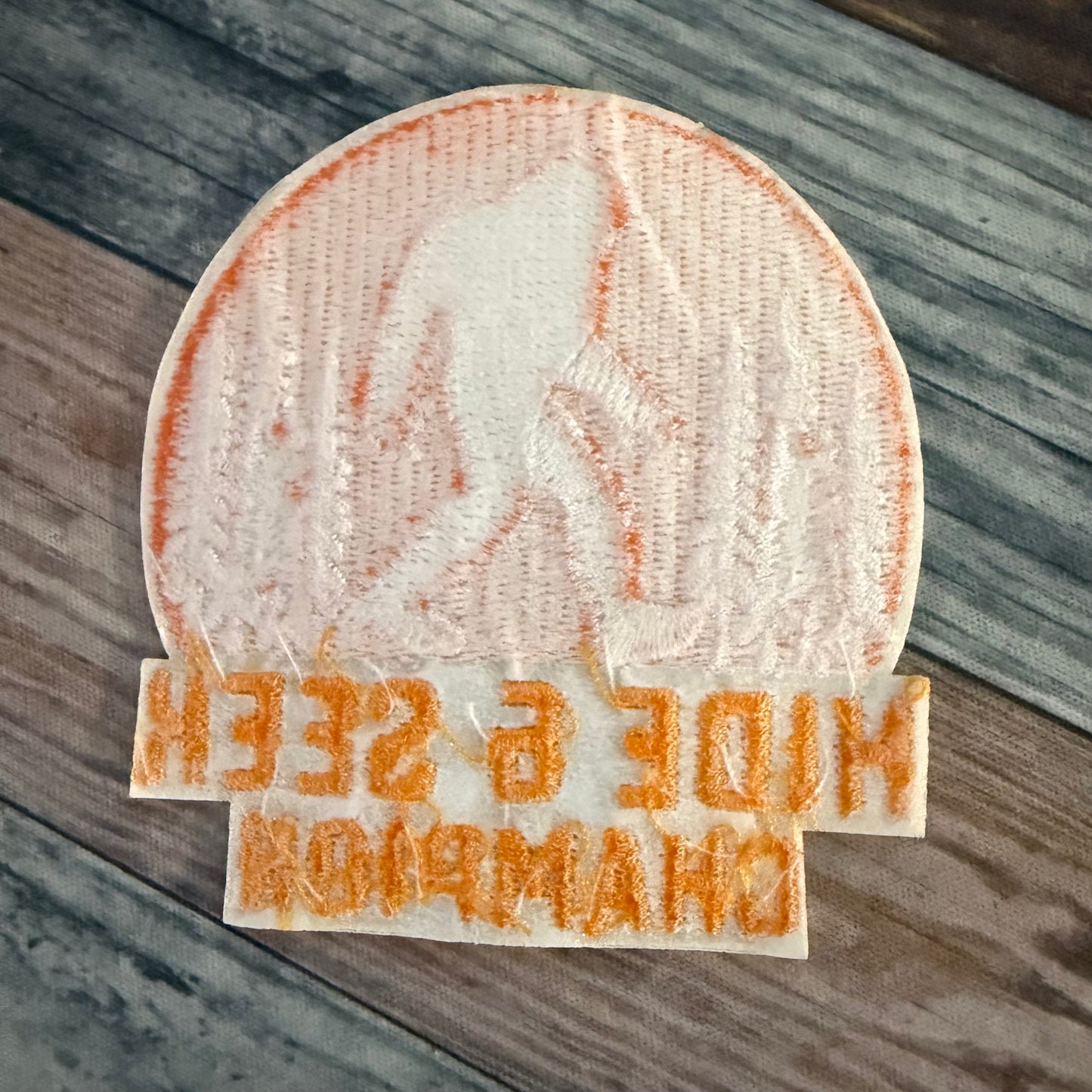 Bigfoot Hide & Seek Champion Embroidered Patch | Patch | Cryptids, Funny | Retro & Vintage