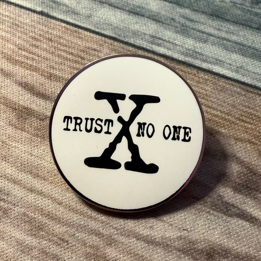 X-Files Trust No One | Pinback Button | Alien, UFO, Ghosts Paranormal