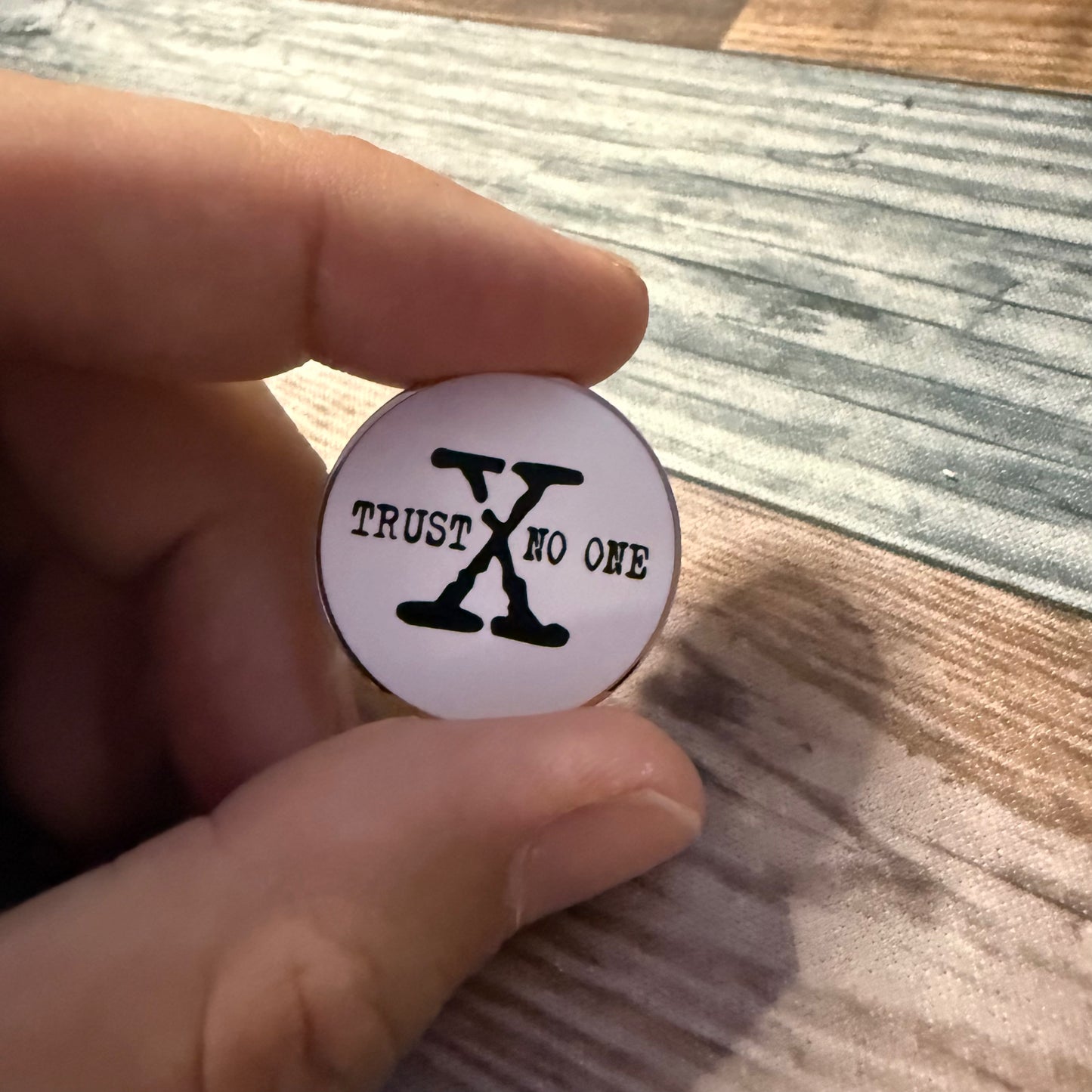 X-Files Trust No One | Pinback Button | Alien, UFO, Ghosts Paranormal