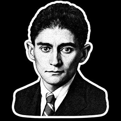 Franz Kafka Sticker | 5" x 3.8" | Literary Gothic
